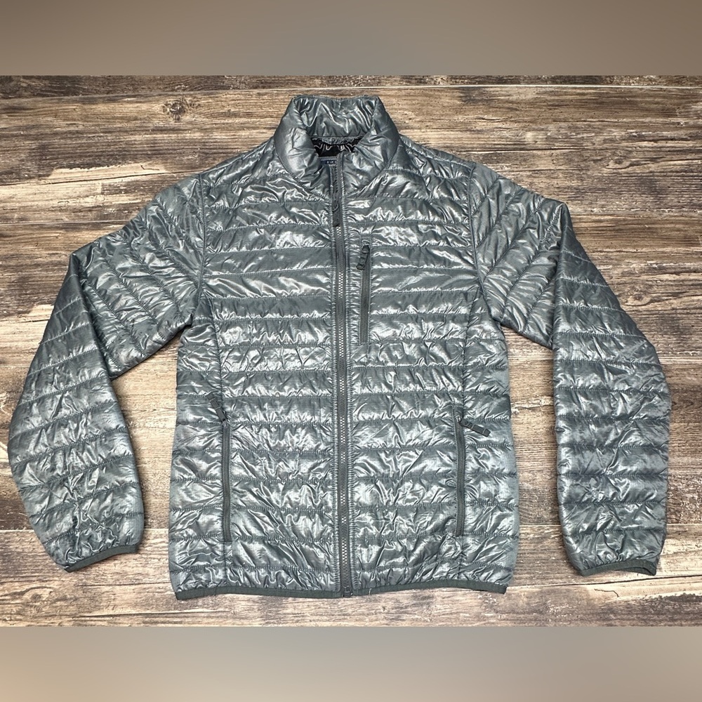J.Crew Quilted Puffer Jacket - Women’s Small - Gray Lightweight Zip - GUC - Picture 1 of 8